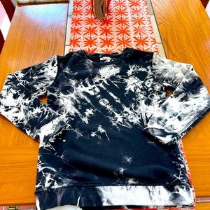 Appaman Boys Sweatshirt pewter tie dye black size 12
